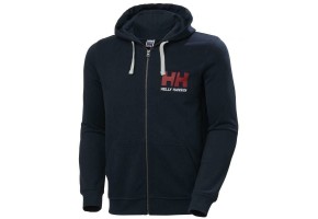 Helly Hansen Logo Full Zip Hoodie Kapüşonlu Erkek Sweatshirt - NAVY