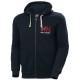 Helly Hansen Logo Full Zip Hoodie Kapüşonlu Erkek Sweatshirt - NAVY