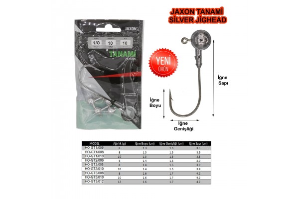 Jaxon Tanami Silver Jighead No 1/0 6 Gr