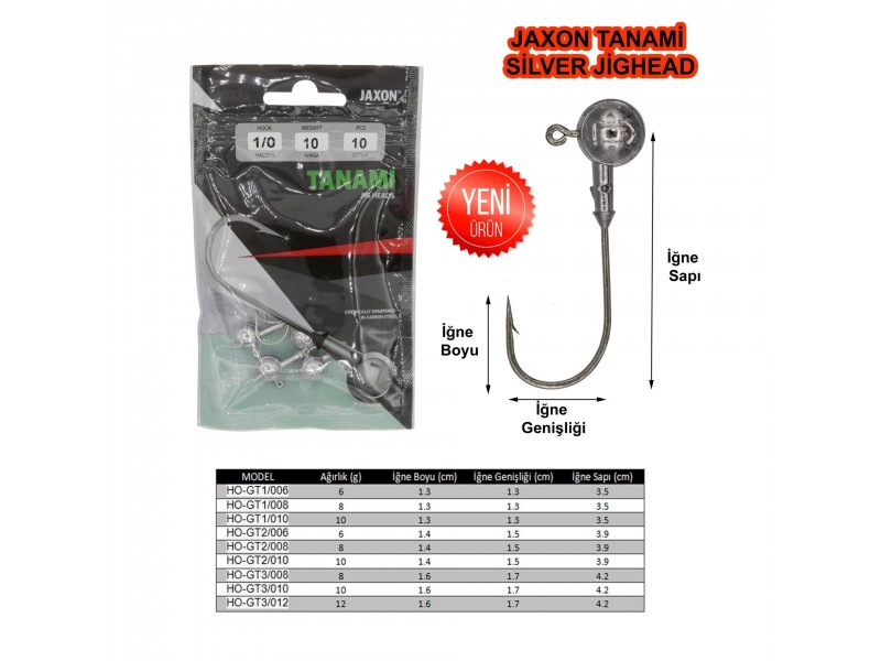 Jaxon Tanami Silver Jighead No 1/0 6 Gr