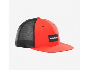 Salomon Trucker Flat Unisex Kırmızı Şapka