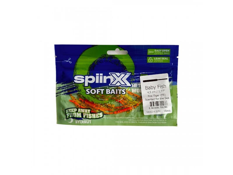 Spiinx Soft Baits Baby Fish 4.5 cm Kokulu Silikon Yem White (W)