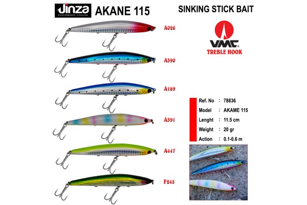 Jinza Akane 115 mm 20 gr Maket Balık Renk:  A390