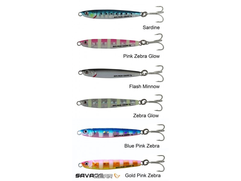 Savage gear 3D Slim Minnow 5 gr 4,6 Cm Jig Sahte Balık Glow Zebra