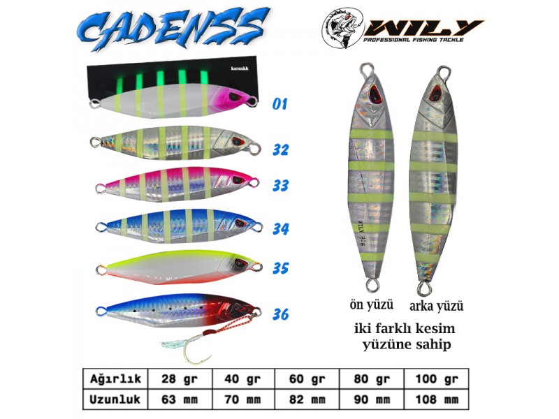 Wily Cadenss Jig 40 gr 70 mm Renk: 33