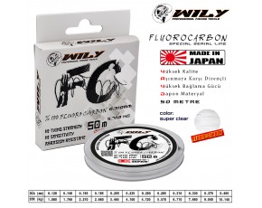 Wily FC Fluoro Carbon Misina 50 mt Kalınlık: 0,128