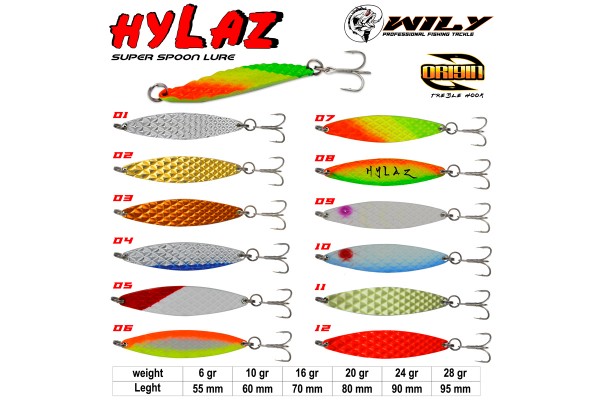 Wily Hylaz Kaşık 24 gr 90 mm - Hologramlı Renk: 01