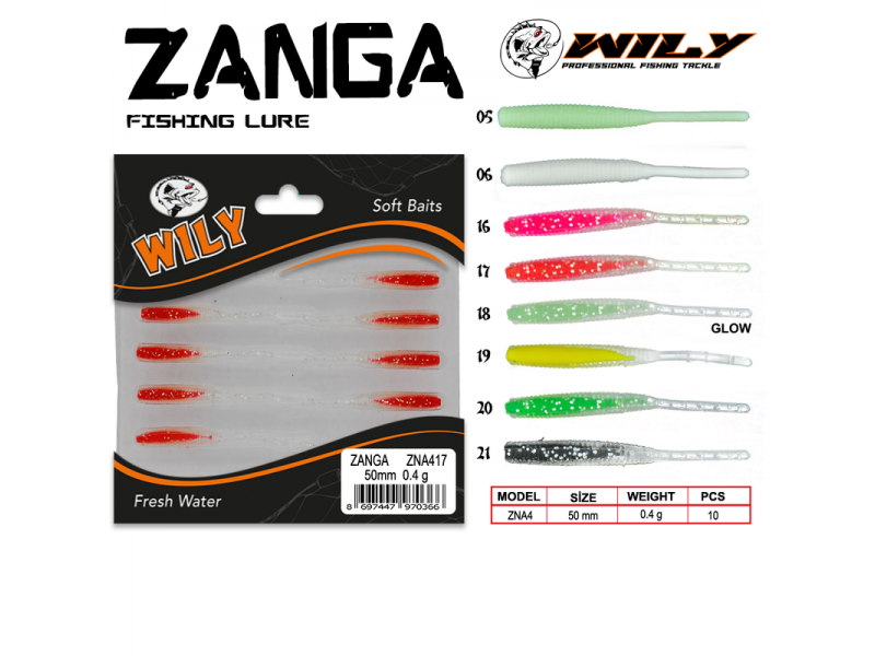 Wily Zanga Lrf Silikon Yem 5 cm 0.4 gr Renk: 05