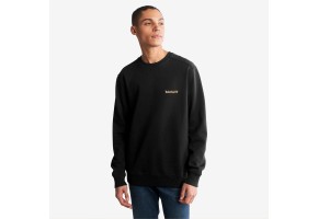 Small Logo Print Crew Neck Sweatshirt - BLACK