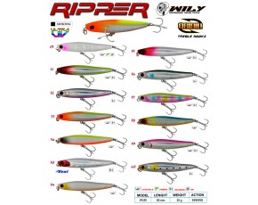 Wily Ripper 9 cm Maket Balık 25 gr Sinking Renk:01