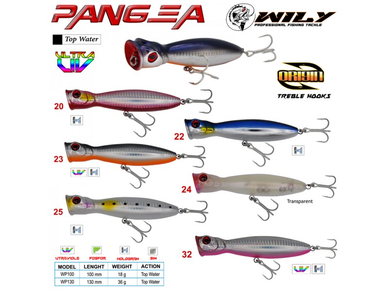 Wily Pangea 10 cm Poper Maket Balık 18 gr Renk:25