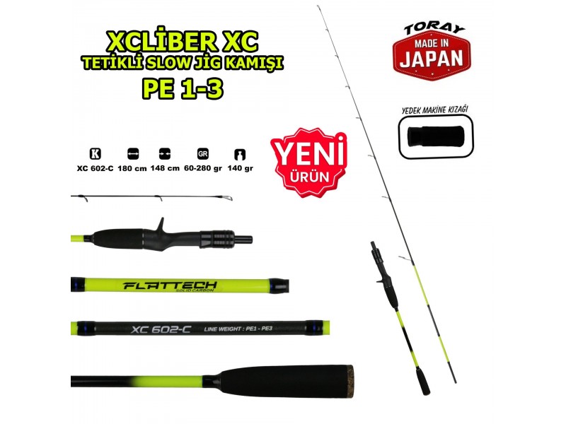 Xcaliber Xc 602-C Slow Jig Kamışı 1,80 M 60-280 Gr PE1-3 Tetikli