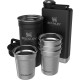 The Pre-Party Shot Glass + Flask Set - Matte Black Pebble