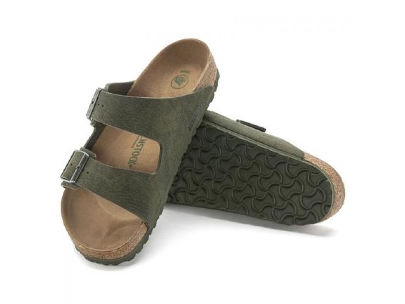 Birkenstock Arizona Vegan Desert Dust Yeşil Erkek Terlik