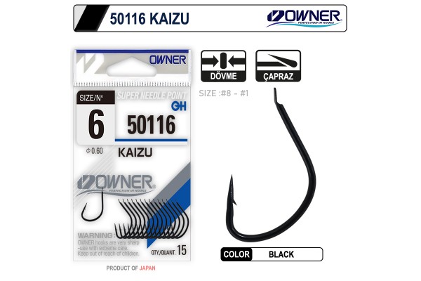 Owner 50116 Kaizu Black İğnes 1 Numara