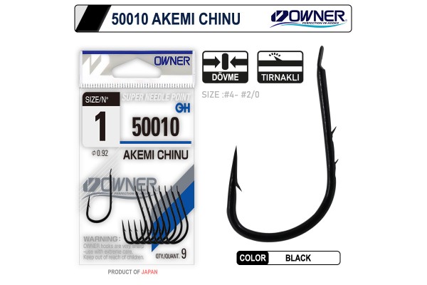 Owner 50010 Akemi Chinu Black Olta İğnesi