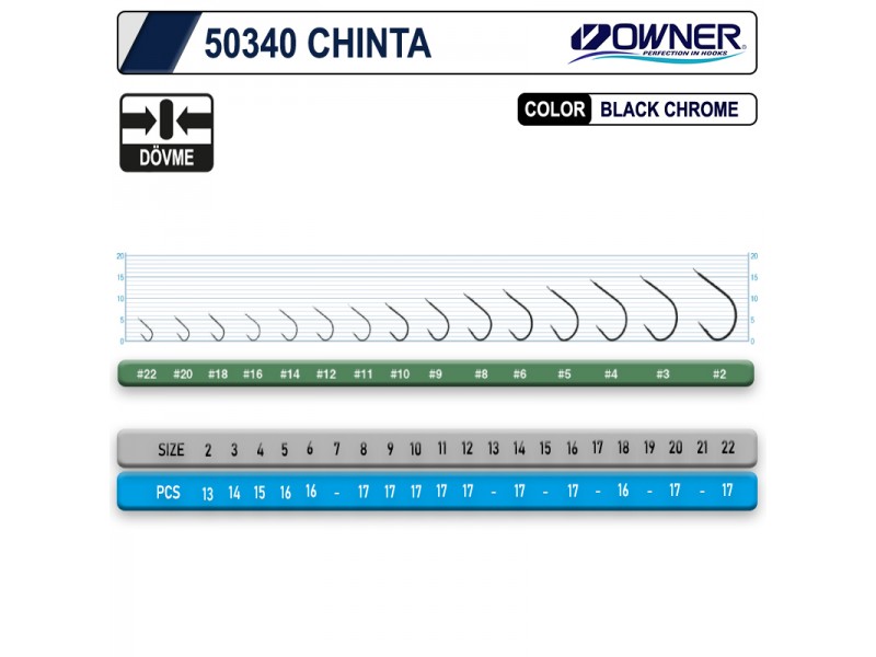 Owner 50340 Chinta Gun Black Olta İğnesi