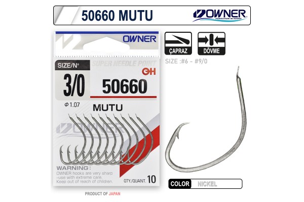 Owner 50660 Mutu White Olta İğnesi No:4