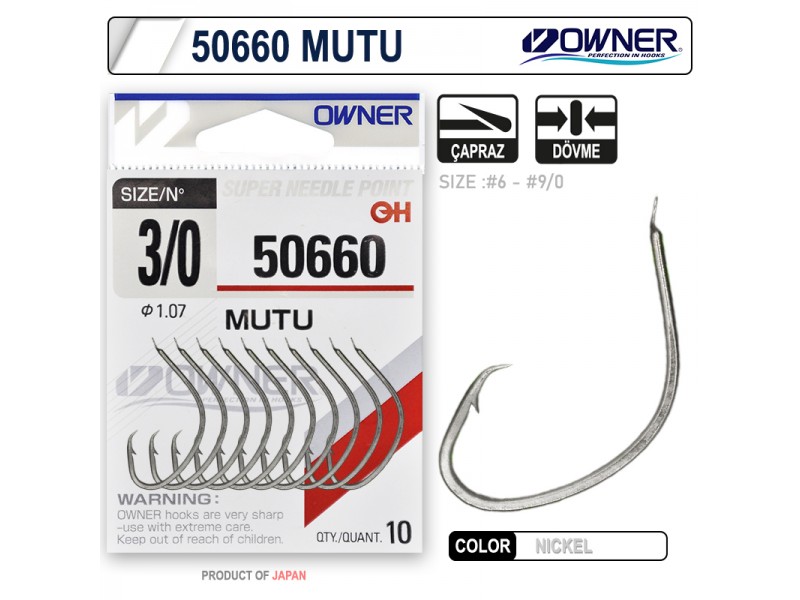 Owner 50660 Mutu White Olta İğnesi No:4