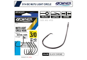 Owner 5114 Mutu Light Black Chrome İğne 2 Numara