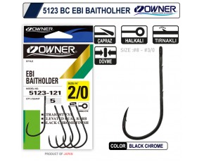 Owner 5123 Ebi Baitholder Black Chrome Olta İğnesi 6 Numara